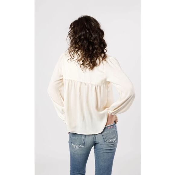 Band of the Free Ivory Minimalist Blouse - M - Picture 6 of 6